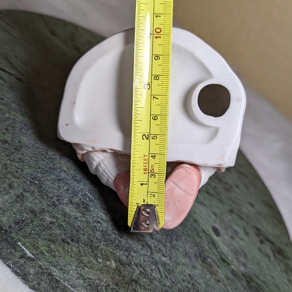 Lefton Hand Painted Bisque Porcelain Piano Baby 6 in - Picture 6 of 9